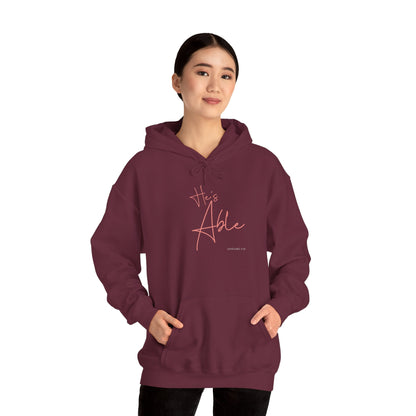 "He’s Able" Faith-Inspired Women's Pullover Hoodie