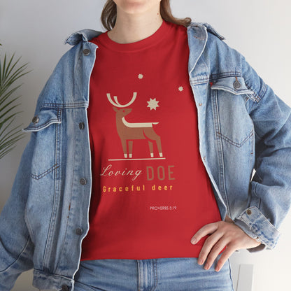 "Loving Doe Graceful Deer" Women's Inspirational Graphic T-Shirt