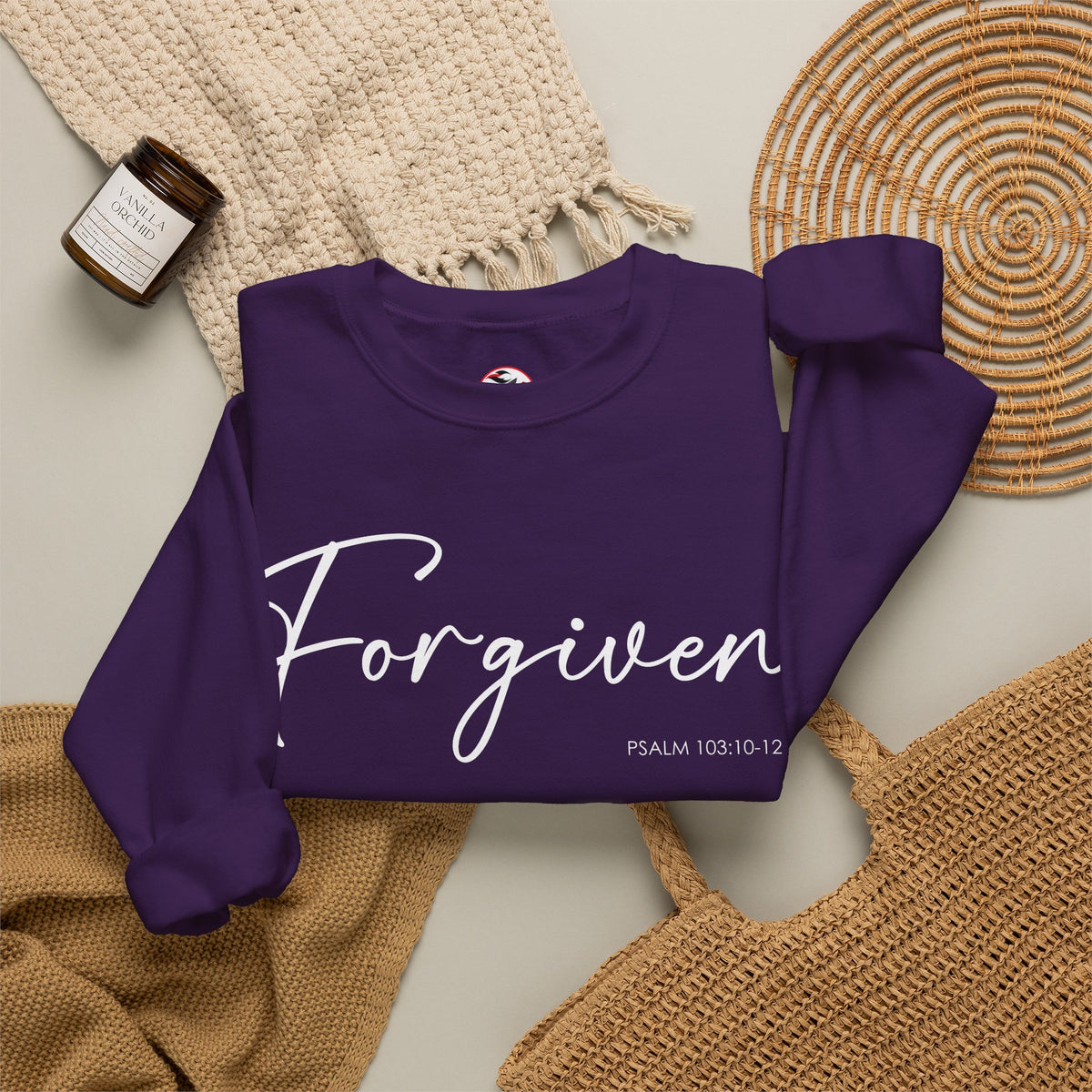 "Forgiven" Inspirational Pullover Crewneck Sweatshirt