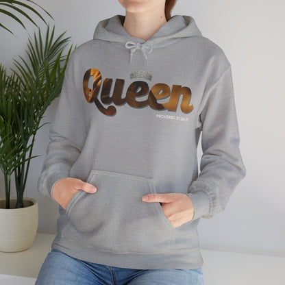 "I am Queen" Womens Affirmation Heavy Blend™ Hooded Sweatshirt