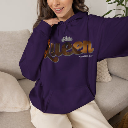 "I am Queen" Womens Affirmation Heavy Blend™ Hooded Sweatshirt