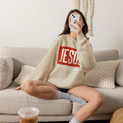 "Jesus My Redeemer" Inspirational Crewneck Sweatshirt