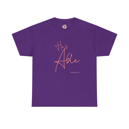 "He's Able" Women's Inspirational T-Shirt