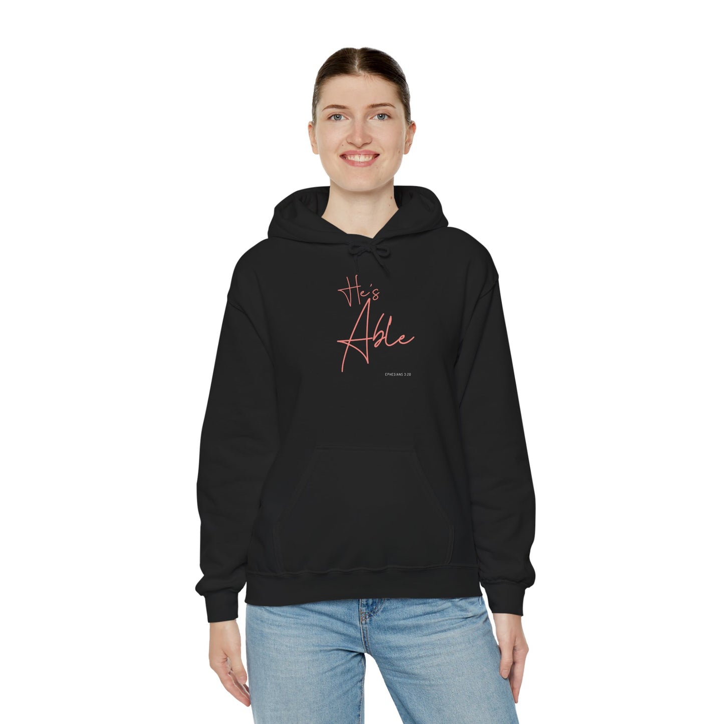 "He’s Able" Faith-Inspired Women's Pullover Hoodie