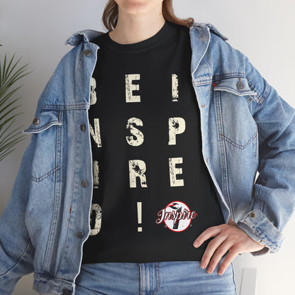 "Be Inspired" Motivational Vertical Graphic T-Shirt