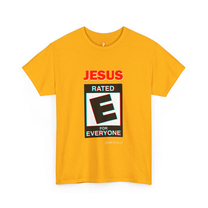 Jesus Rated E Unisex Heavy Cotton Tee Christian T-Shirt