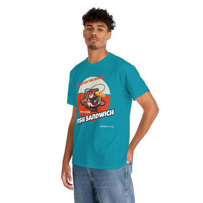 "Come for the Word" Fish Sandwich Graphic T-Shirt