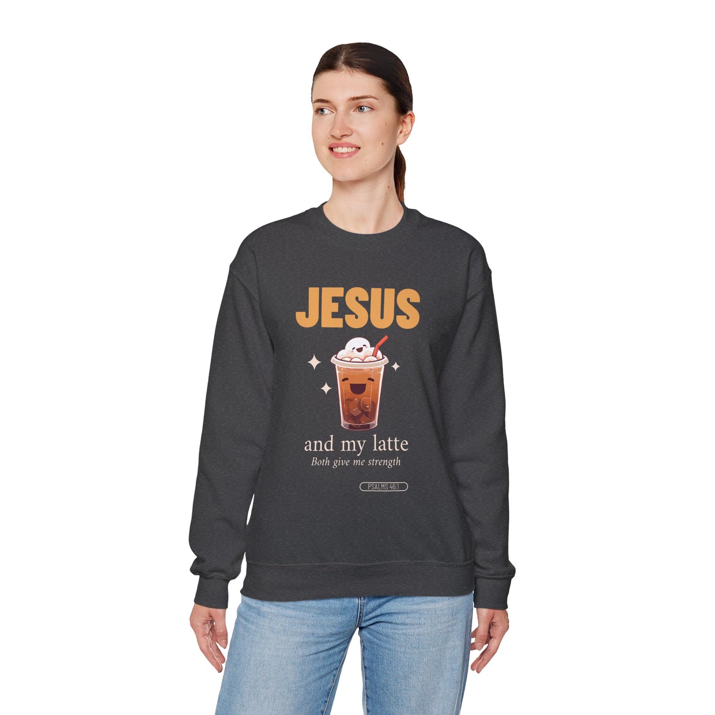"Jesus and My Latte" Crewneck Sweatshirt