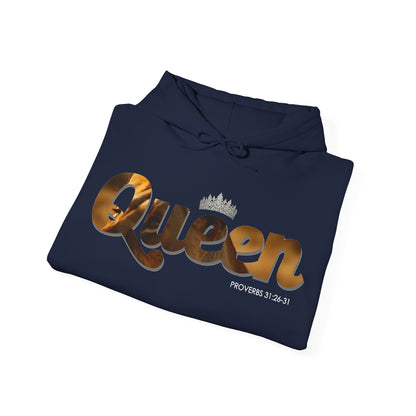"I am Queen" Womens Affirmation Heavy Blend™ Hooded Sweatshirt