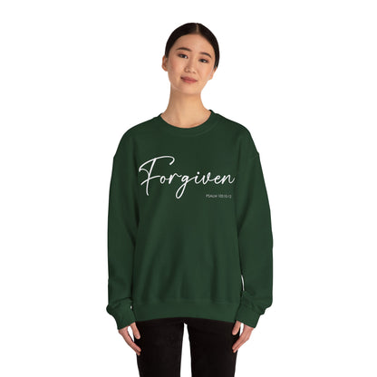 "Forgiven" Inspirational Pullover Crewneck Sweatshirt