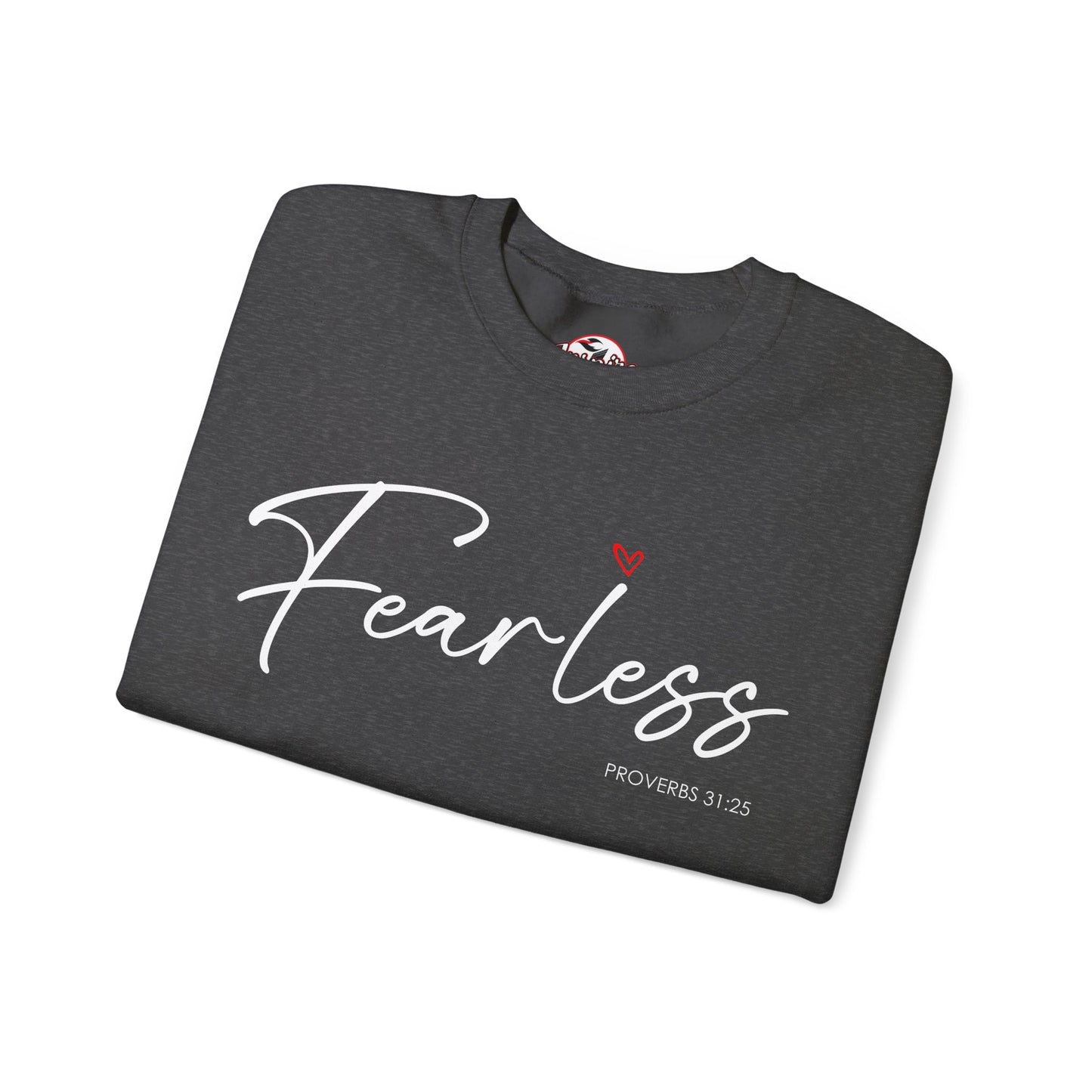 "Fearless" Inspirational Crewneck Sweatshirt — (Proverbs 31)