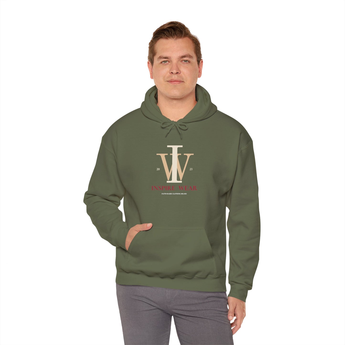 Inspire Wear IW Monogram Logo Pullover Hoodie