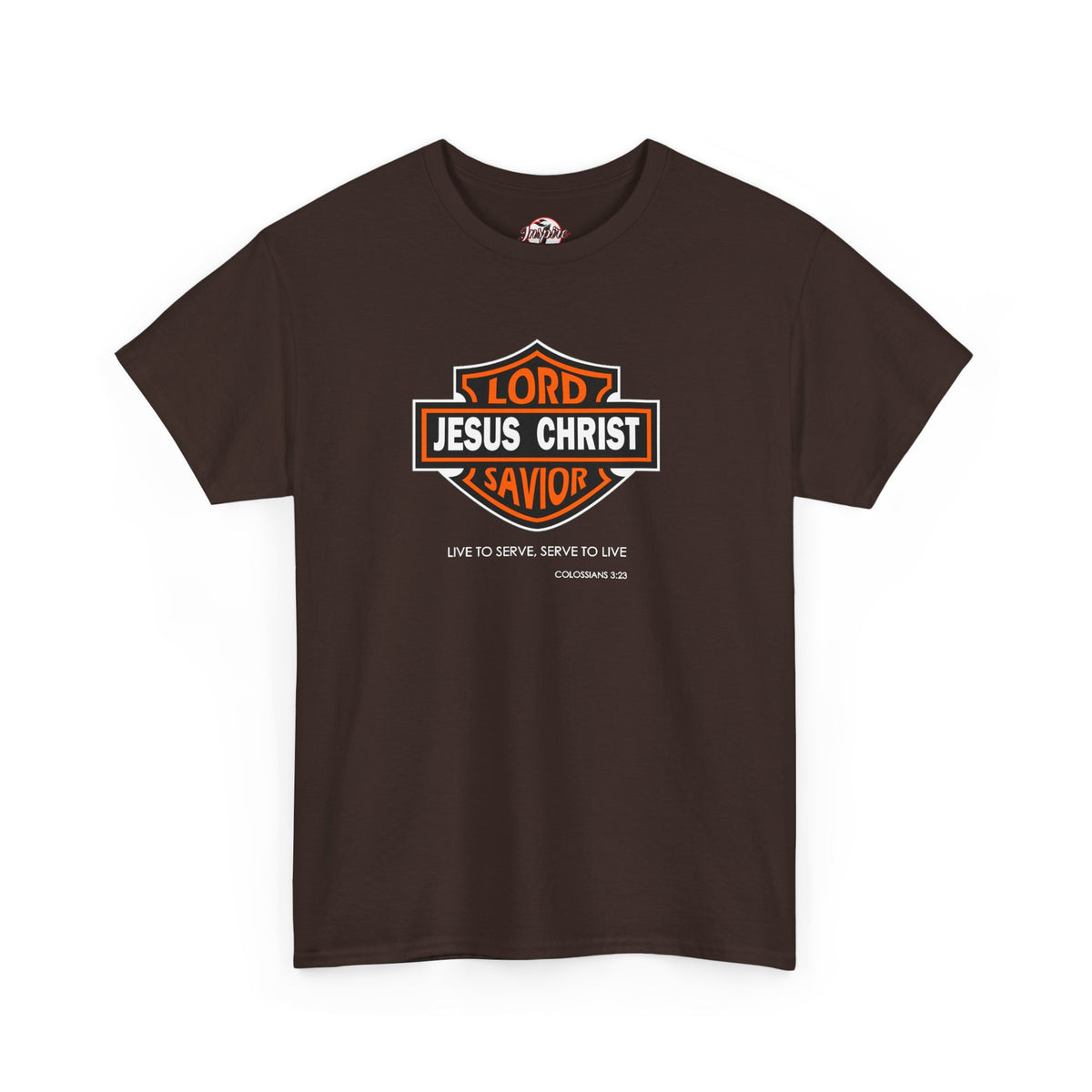 Jesus Christ Savior T‑Shirt — Lord Savior Motorcycle Shield Design