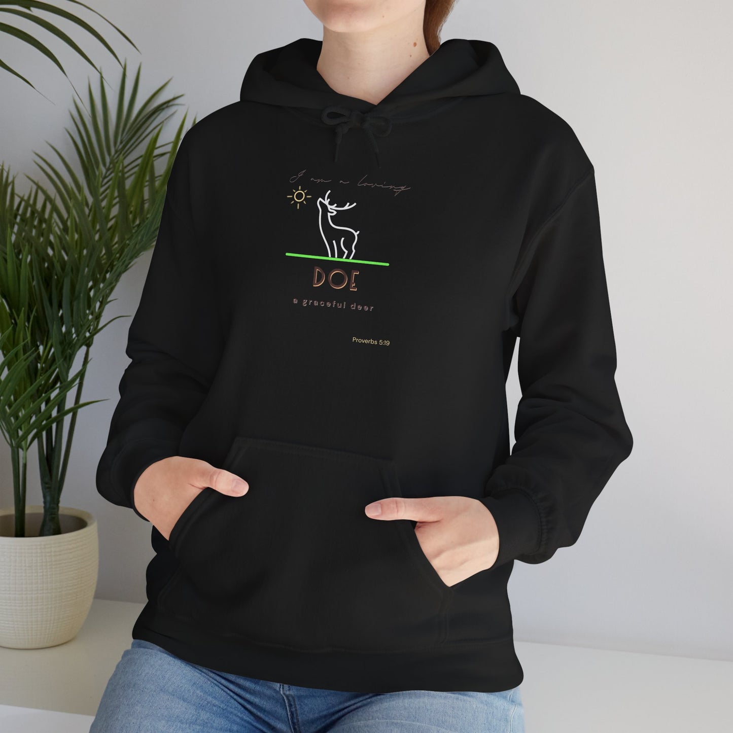 "Loving Doe" Inspirational Hooded Sweatshirt