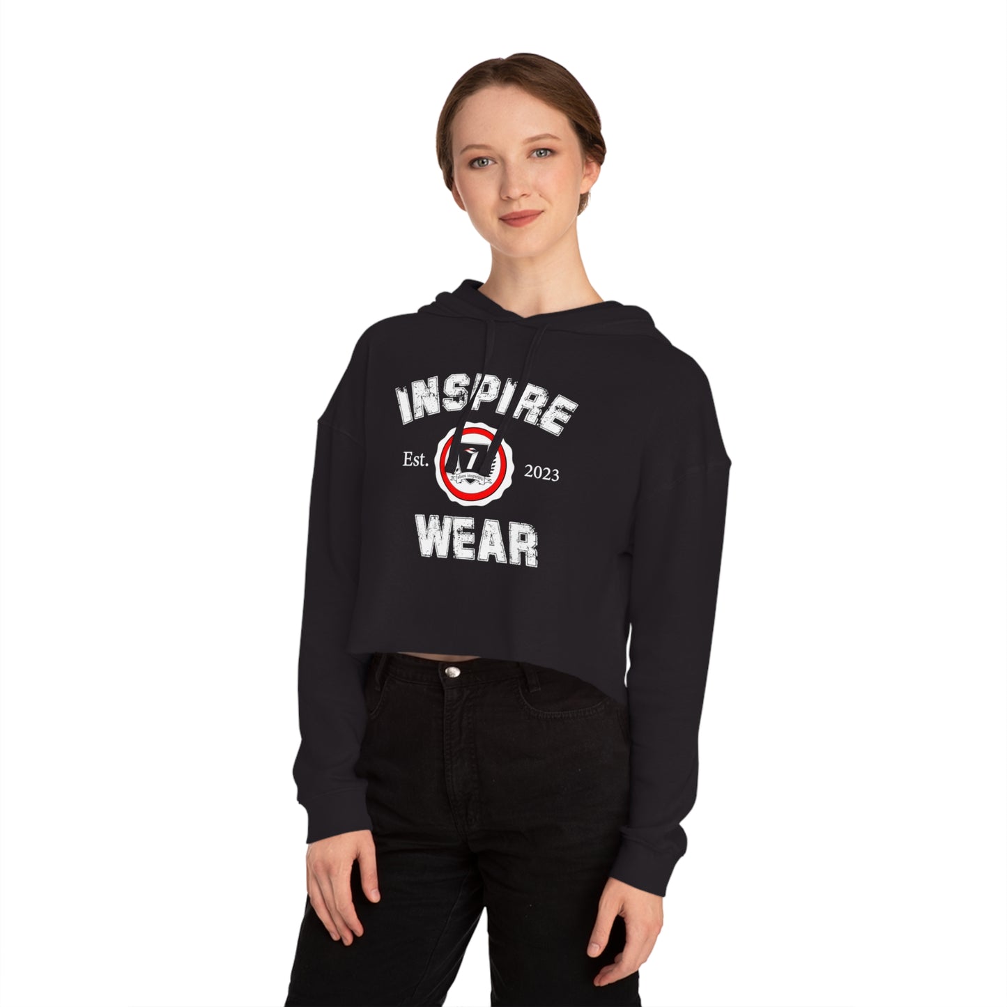 Inspire Wear Women’s Cropped Hooded Sweatshirt