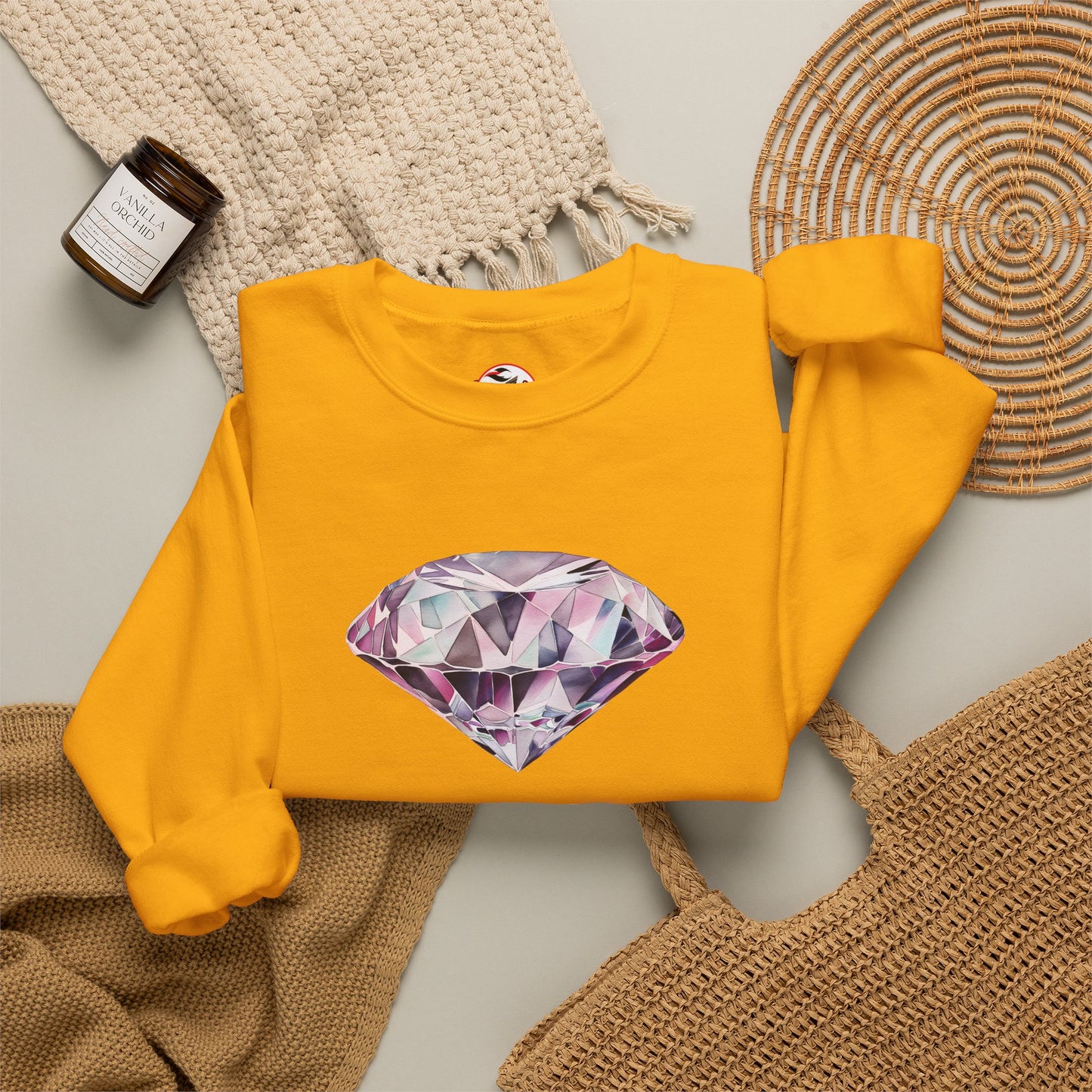 "No Pressure, No Diamond" Inspirational Crewneck Sweatshirt
