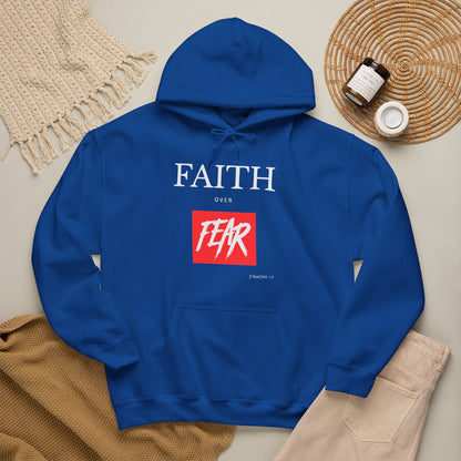 "Faith Over Fear" Inspirational Pullover Hoodie