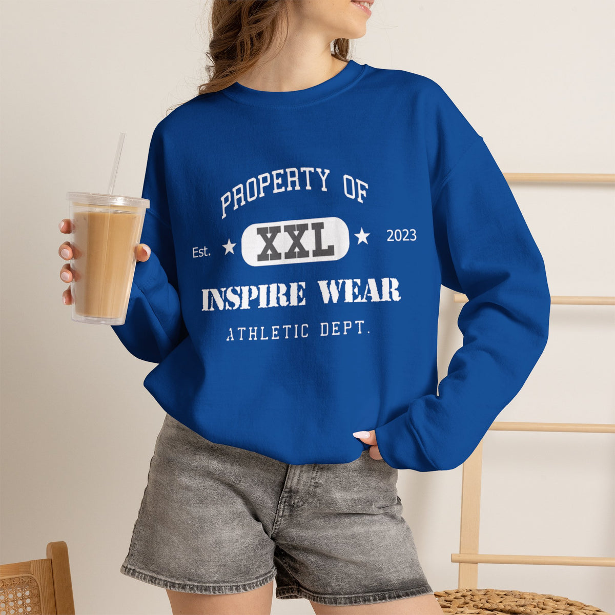 "Property of Inspire Wear" Athletic Crewneck Sweatshirt