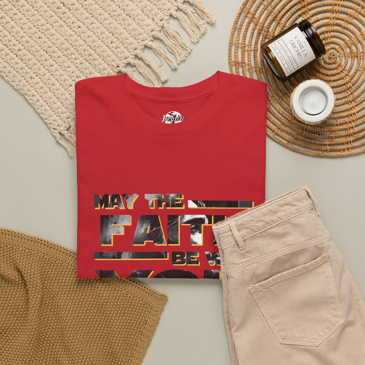 "May The Faith Be With You" Inspirational Graphic T‑Shirt