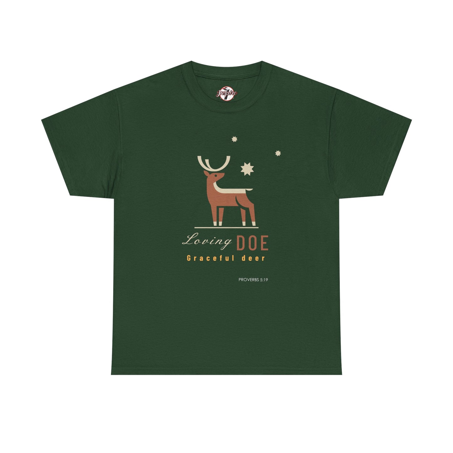 "Loving Doe Graceful Deer" Women's Inspirational Graphic T-Shirt