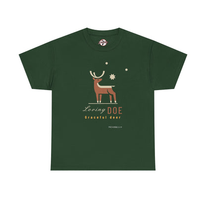 "Loving Doe Graceful Deer" Women's Inspirational Graphic T-Shirt