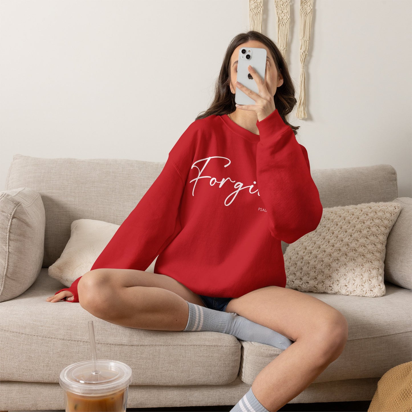 "Forgiven" Inspirational Pullover Crewneck Sweatshirt