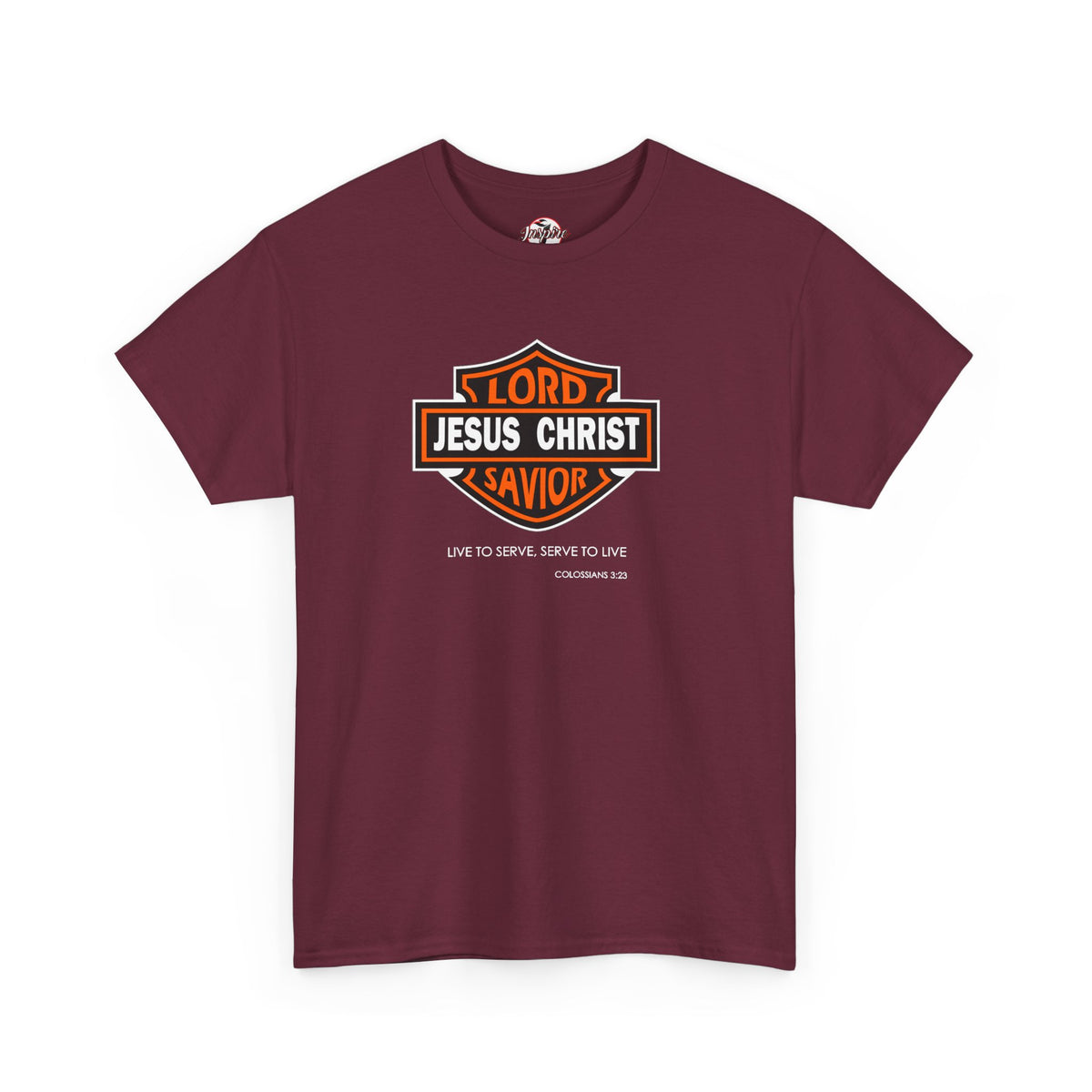 Jesus Christ Savior T‑Shirt — Lord Savior Motorcycle Shield Design