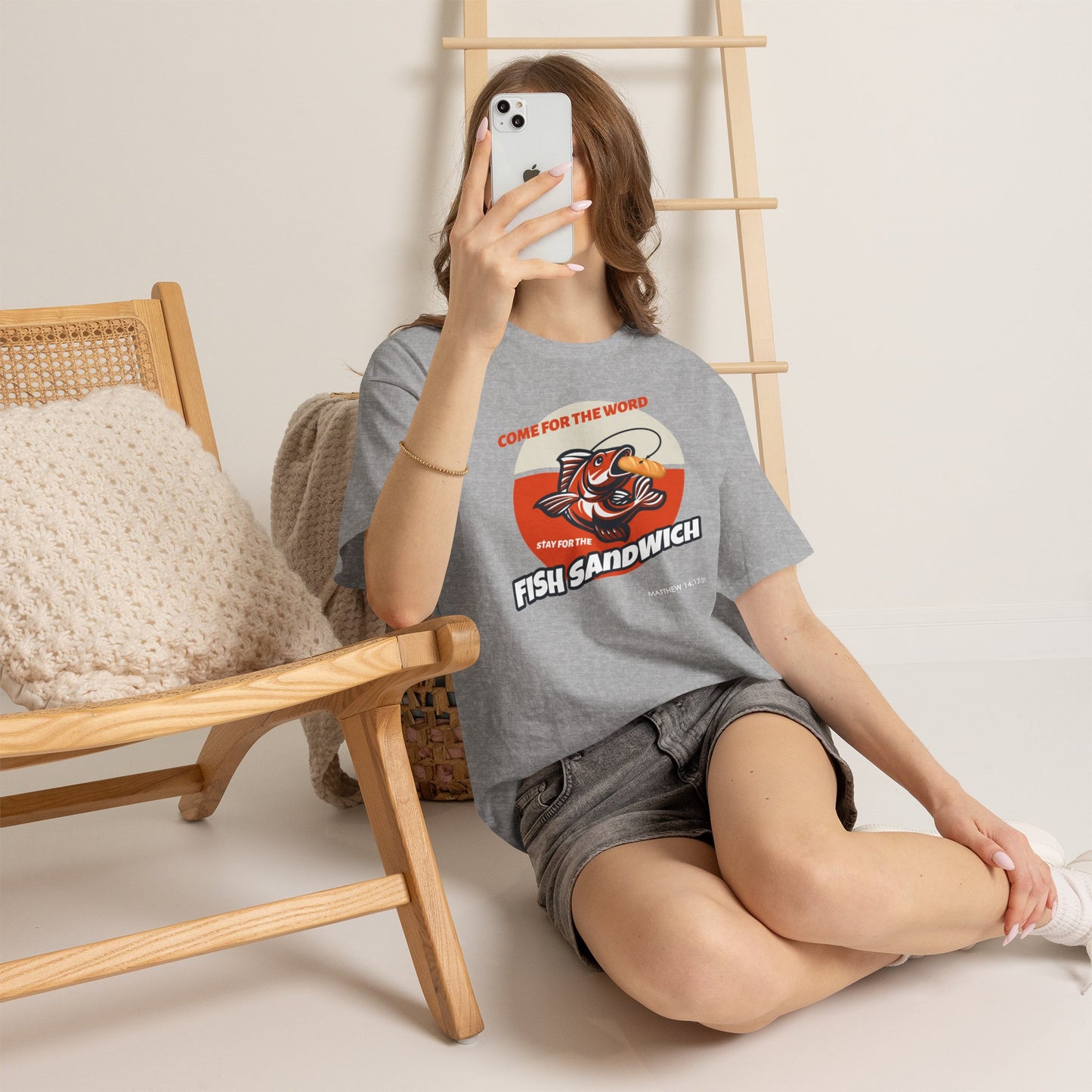 "Come for the Word" Fish Sandwich Graphic T-Shirt