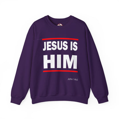 "Jesus Is Him" Inspirational Crewneck Sweatshirt