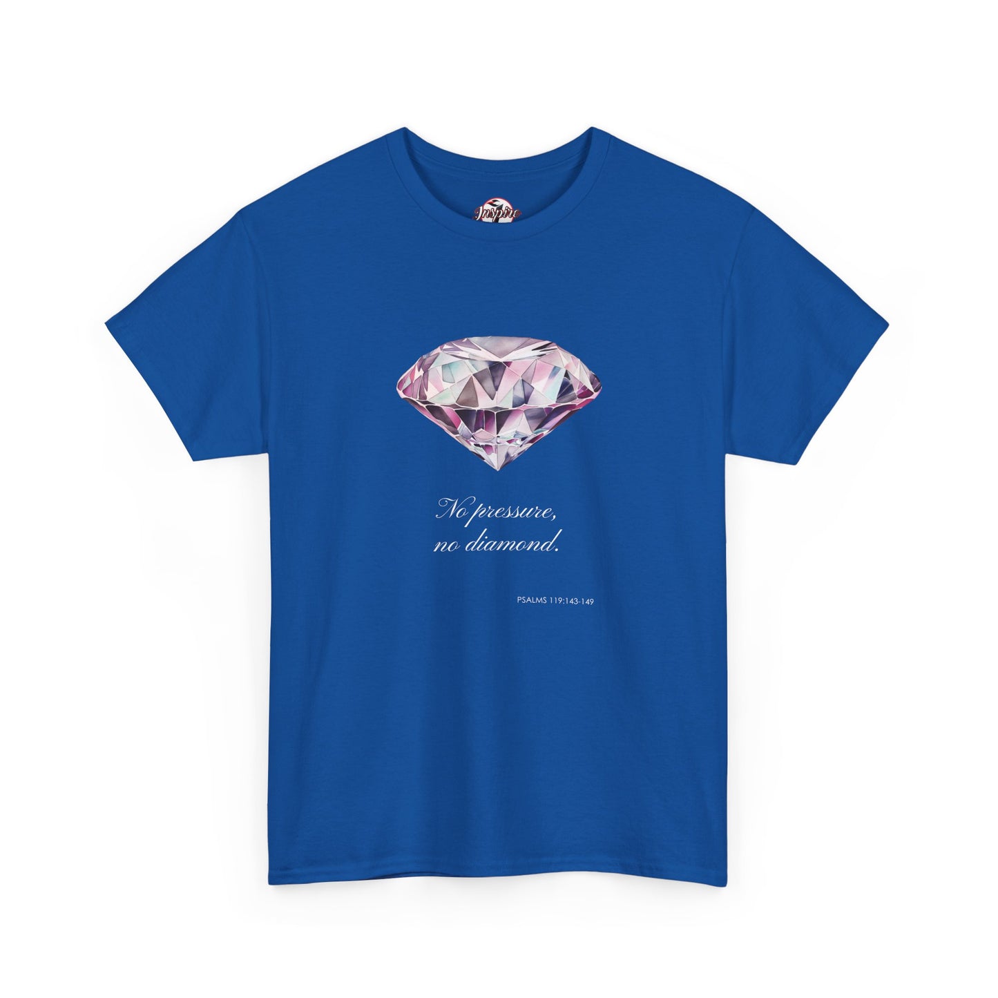 "No Pressure, No Diamond" Women's Inspirational Graphic T-Shirt