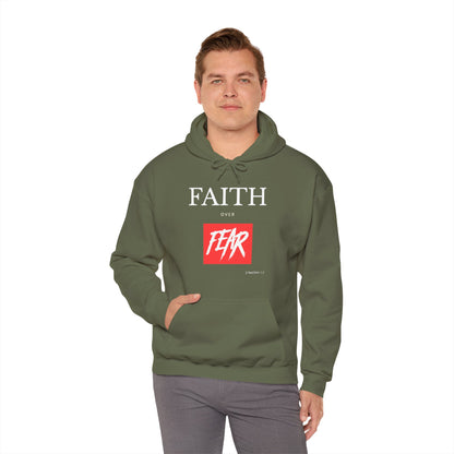 "Faith Over Fear" Inspirational Pullover Hoodie