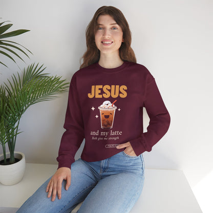 "Jesus and My Latte" Crewneck Sweatshirt
