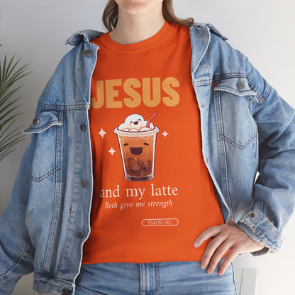 “Jesus and My Latte” Faith & Coffee Unisex Graphic Tee