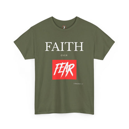 Faith Over Fear Men's Unisex Heavy Cotton Tee