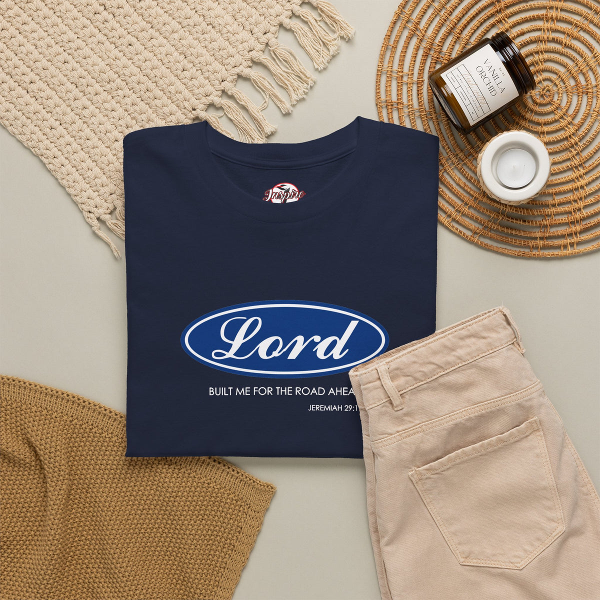 Lord Built Me Inspirational Crewneck T-Shirt