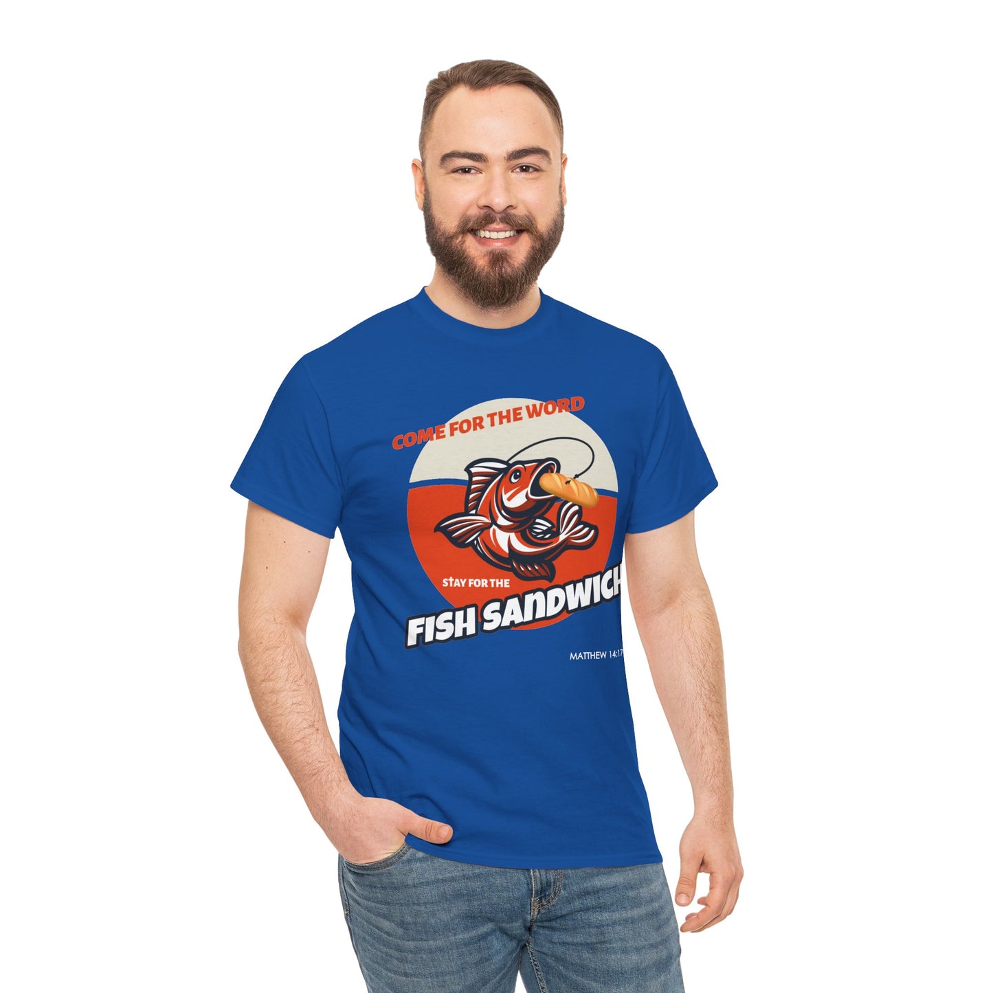 "Come for the Word" Fish Sandwich Graphic T-Shirt