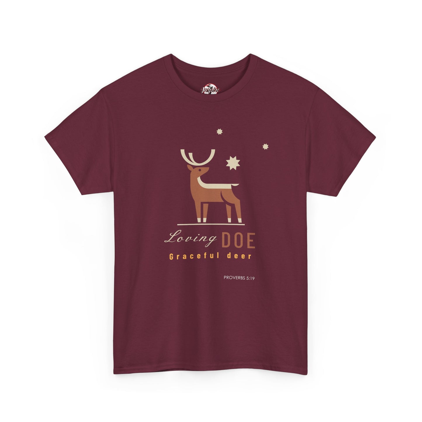 "Loving Doe Graceful Deer" Women's Inspirational Graphic T-Shirt