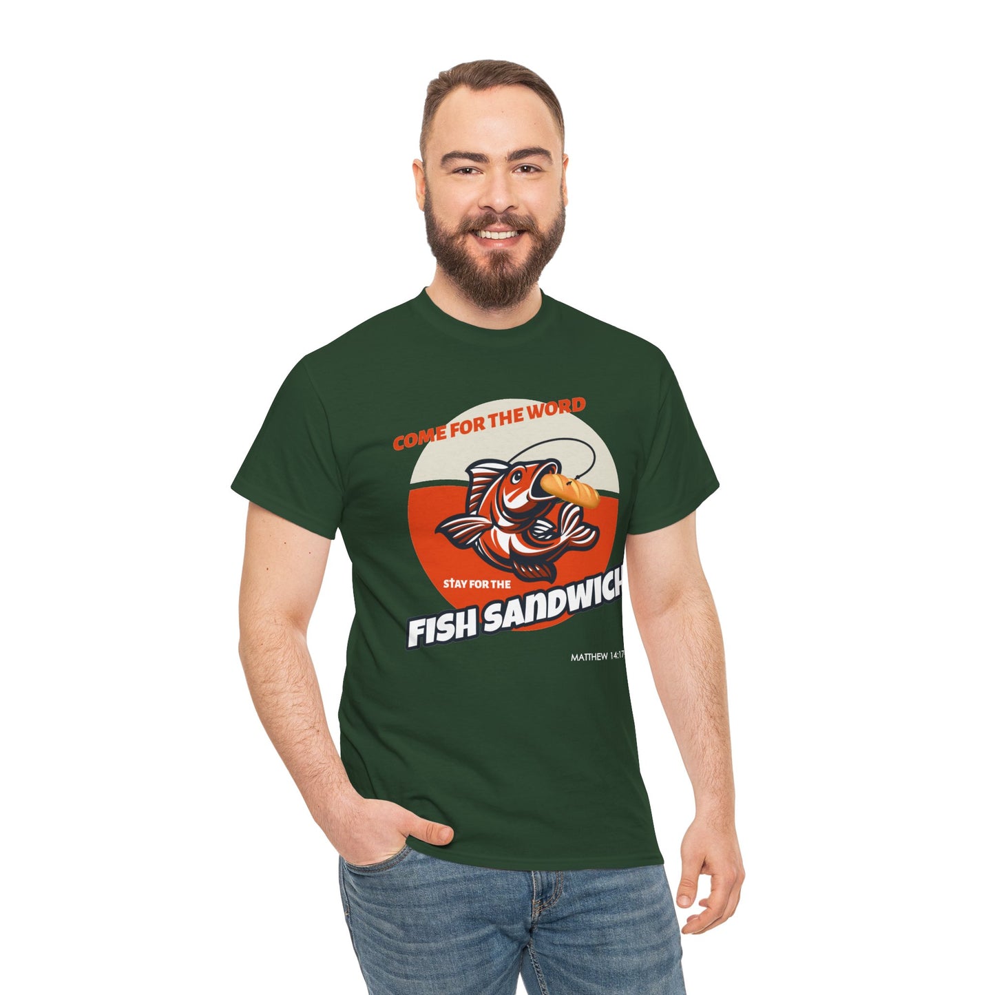 "Come for the Word" Fish Sandwich Graphic T-Shirt