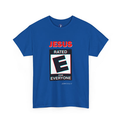 Jesus Rated E Unisex Heavy Cotton Tee Christian T-Shirt
