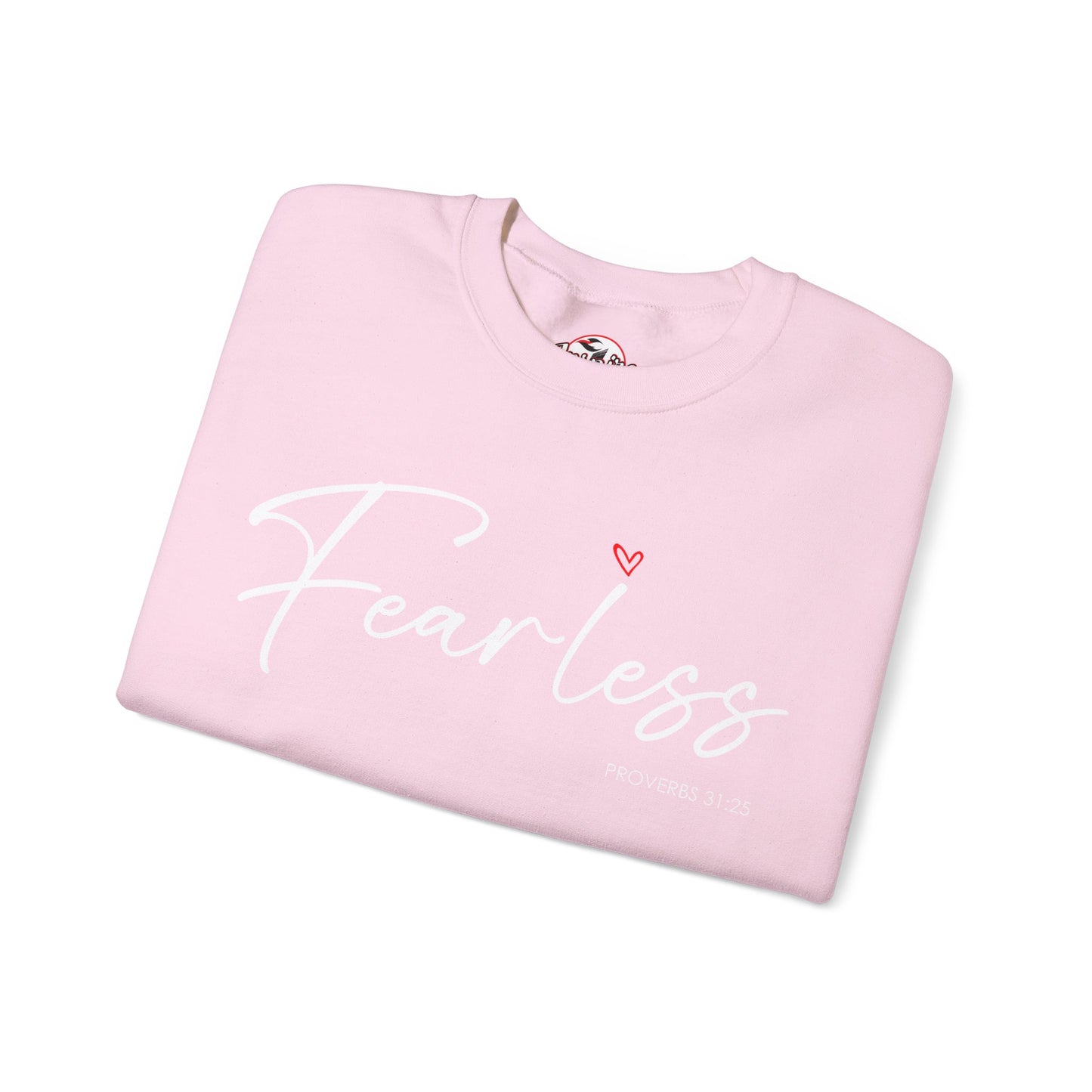 "Fearless" Inspirational Crewneck Sweatshirt — (Proverbs 31)