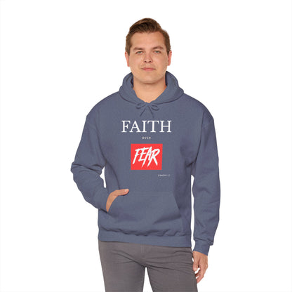 "Faith Over Fear" Inspirational Pullover Hoodie