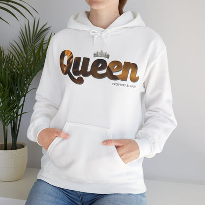 "I am Queen" Womens Affirmation Heavy Blend™ Hooded Sweatshirt