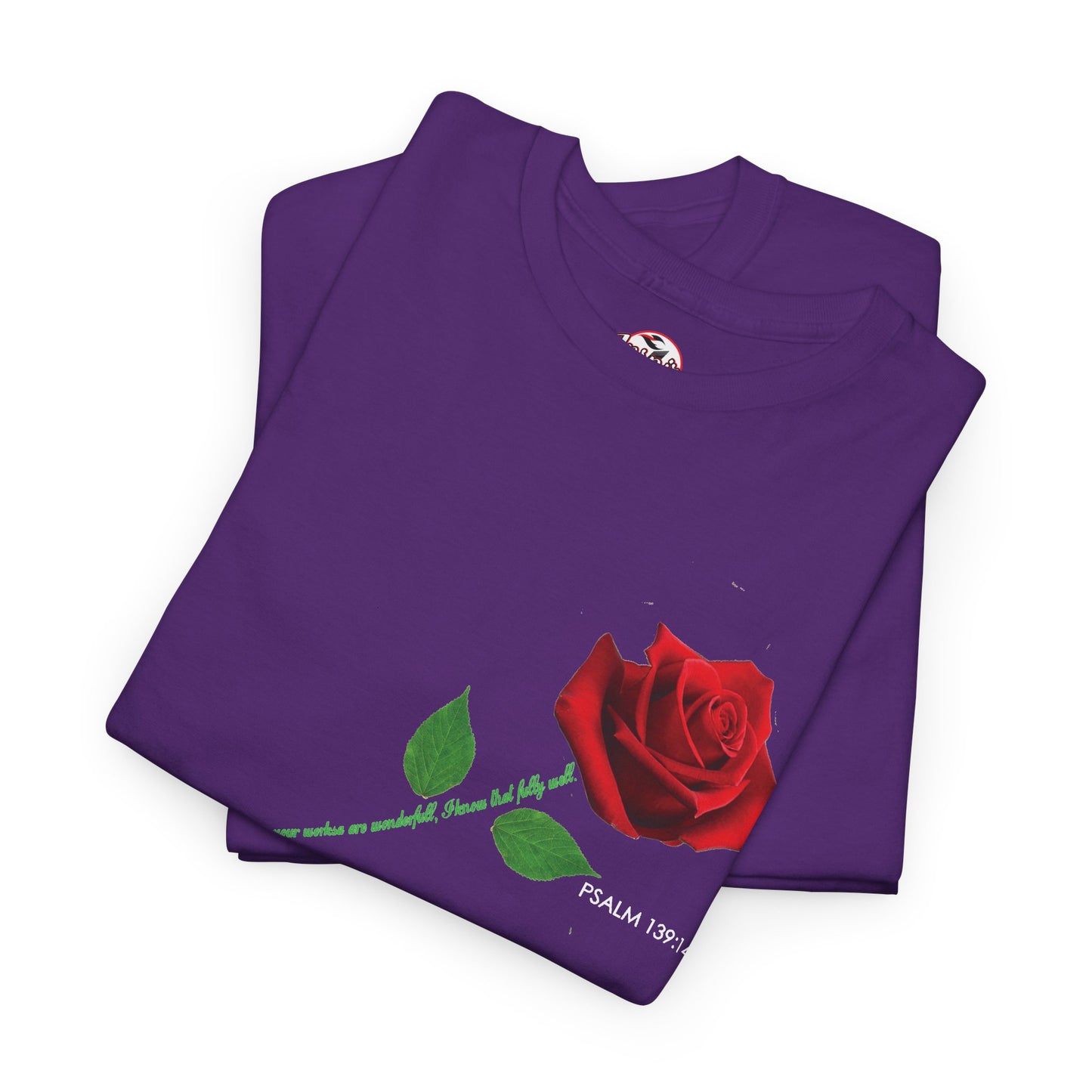 "Fearfully and Wonderfully Made" Rose Affirmative Graphic T-Shirt