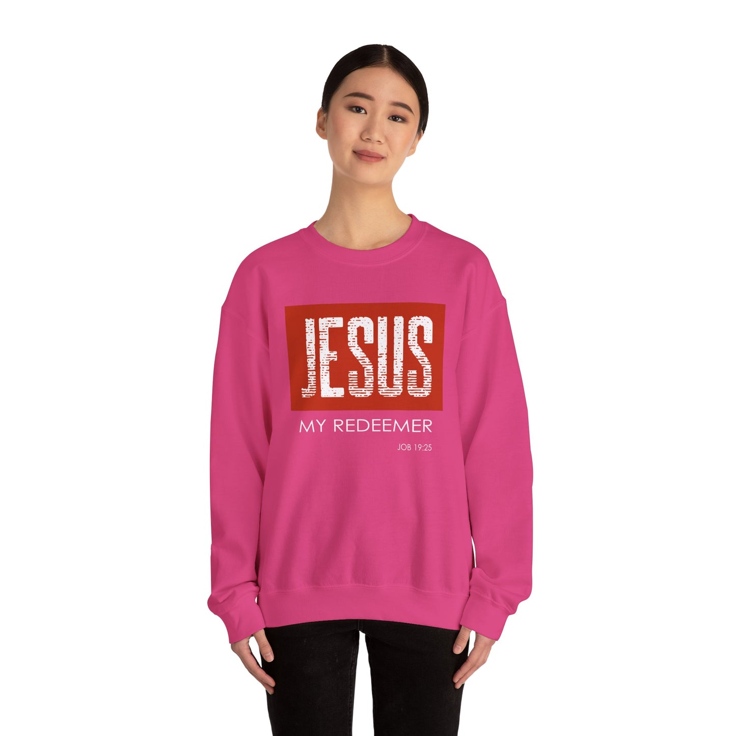 "Jesus My Redeemer" Inspirational Crewneck Sweatshirt