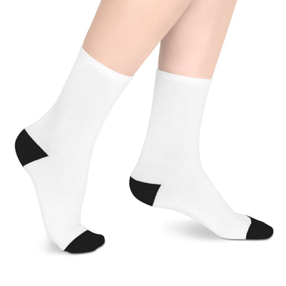 Inspire Wear White Logo Mid-Length Socks