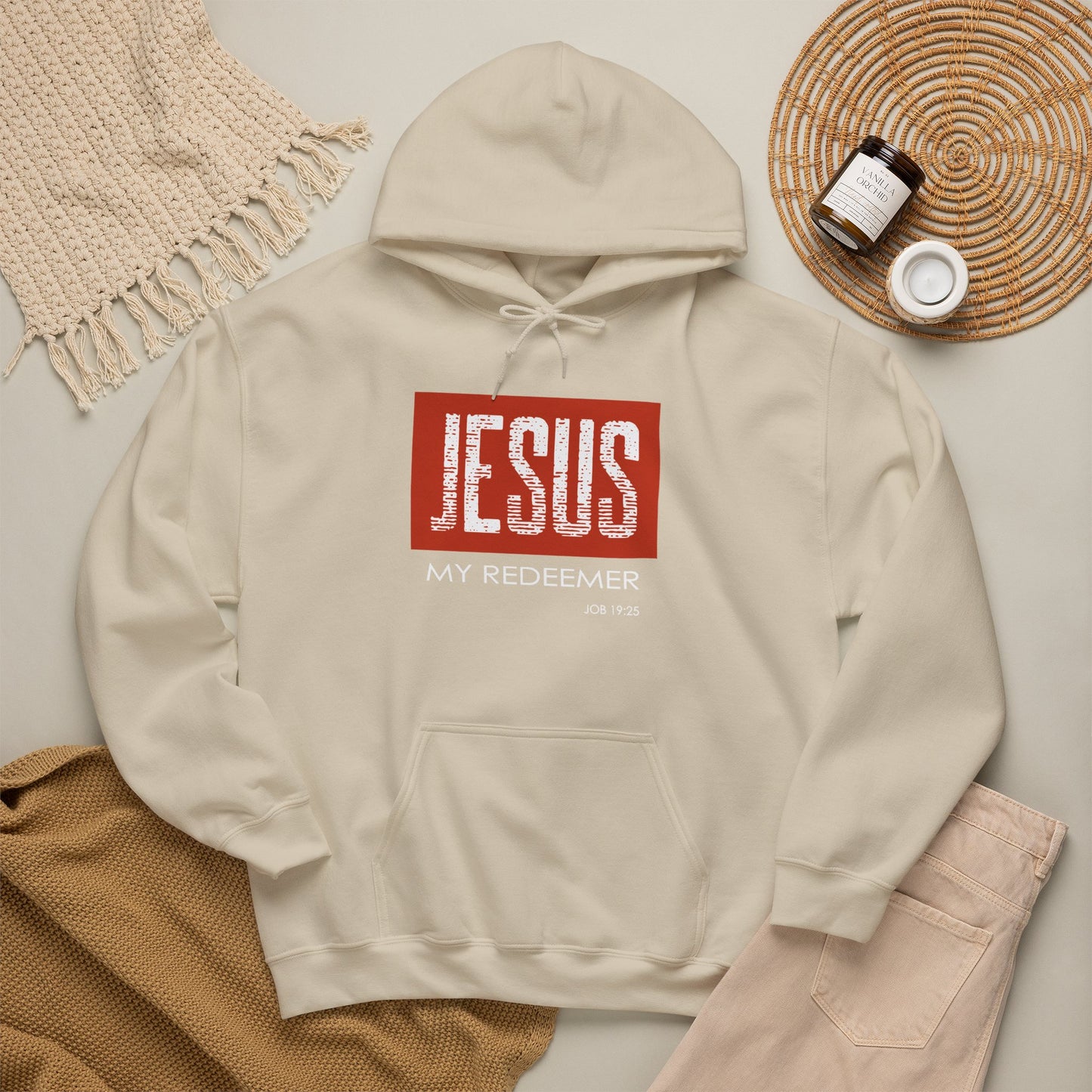 "Jesus My Redeemer" Inspirational Pullover Hoodie