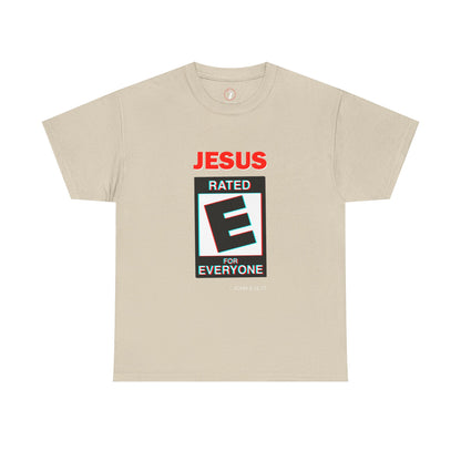 Jesus Rated E Unisex Heavy Cotton Tee Christian T-Shirt