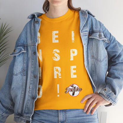 "Be Inspired" Motivational Vertical Graphic T-Shirt