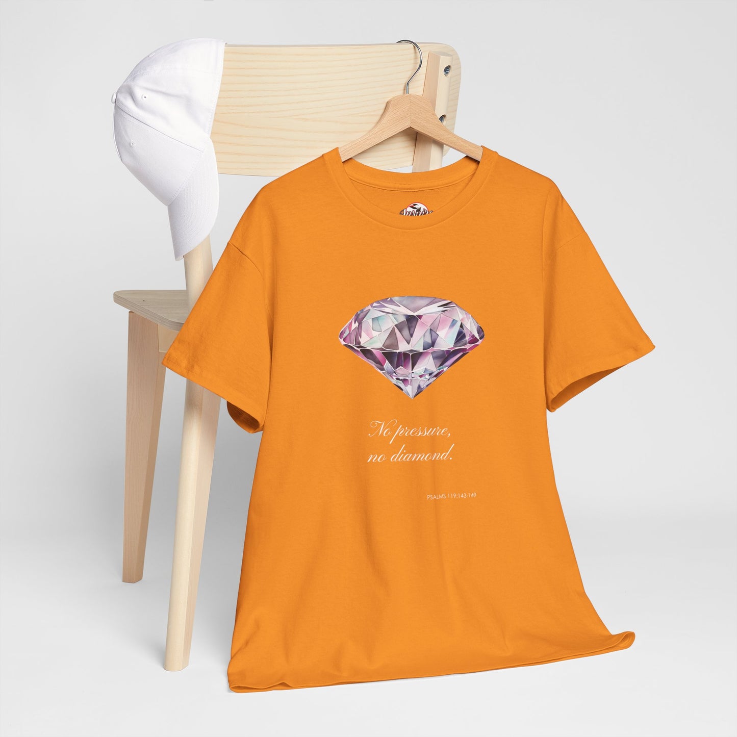 "No Pressure, No Diamond" Women's Inspirational Graphic T-Shirt