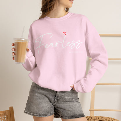 "Fearless" Inspirational Crewneck Sweatshirt — (Proverbs 31)